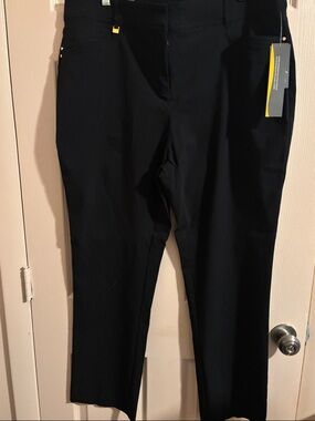 Black Straight Leg Women's Pants - JM Collection